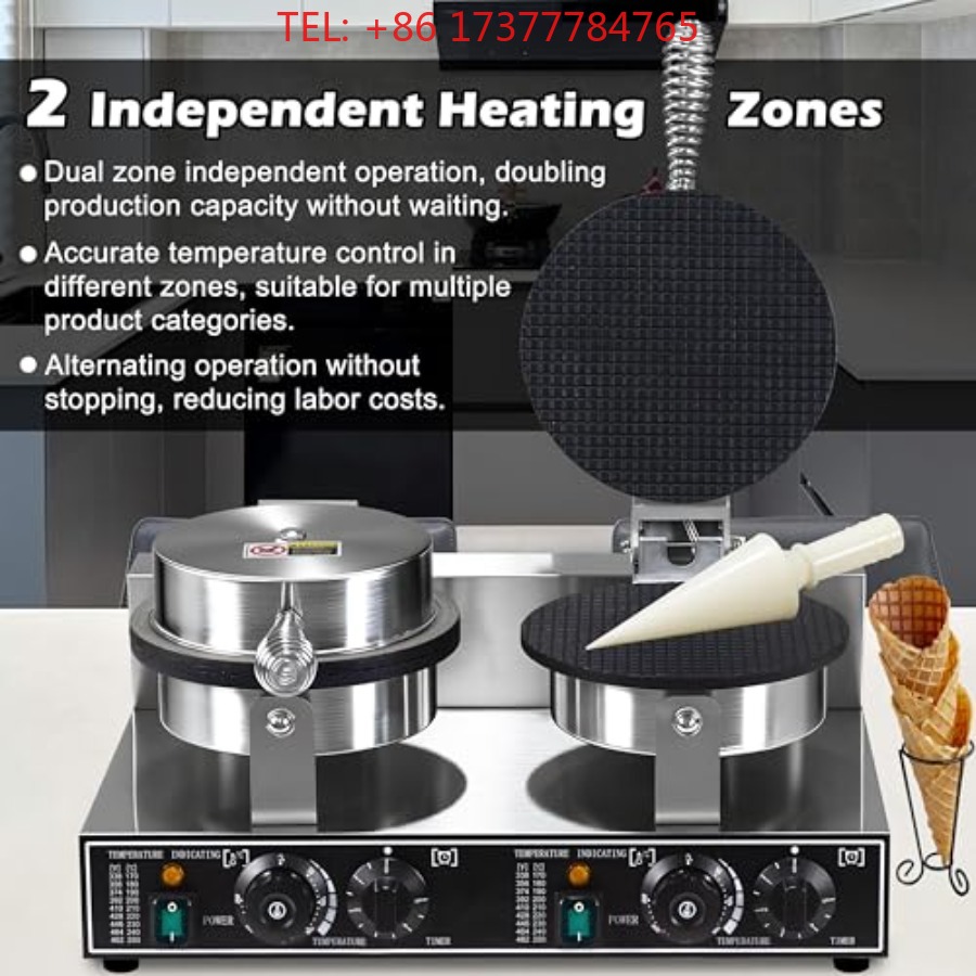 Waffle Cone Maker - Machine à gaufres coniques professionnelle 2600