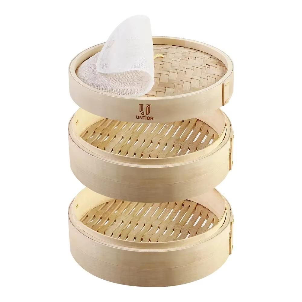 Bao Steamer Bamboo - Cuiseur vapeur alimentaire en bambou de
