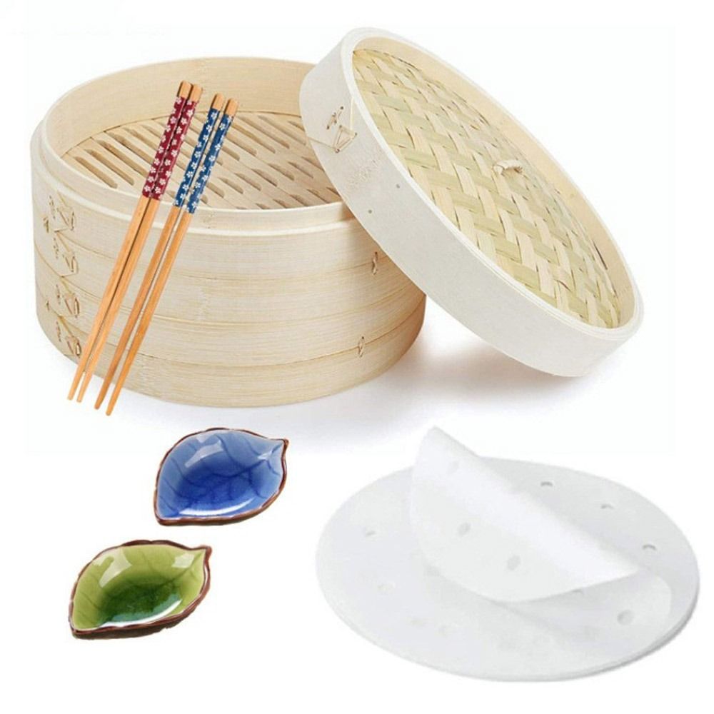 Bao Steamer Bamboo - Cuiseur vapeur chinois en bambou avec