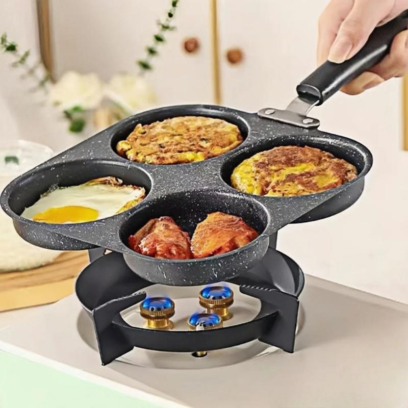 Mini Pancake Griddle - Poêle antiadhésive multi-trous pour œufs, burgers