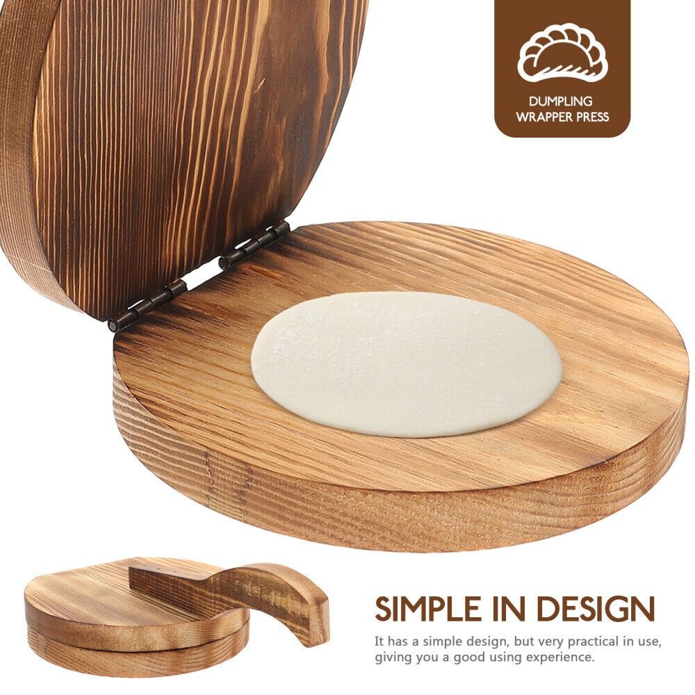 Dumpling Press Set - Presseur d'emballage de boulettes en bois,