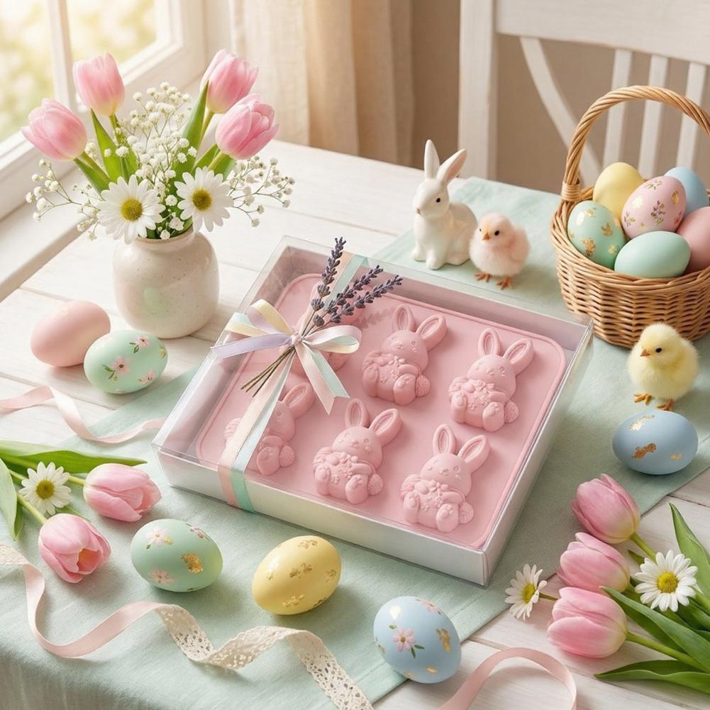 Bunny Cake Mold - Moule à glaçons de Pâques, ensemble