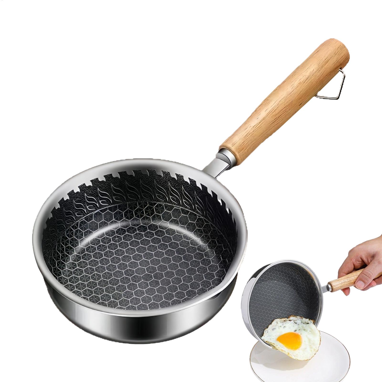 Egg Waffle Pan - Mini poêle antiadhésive avec manche en