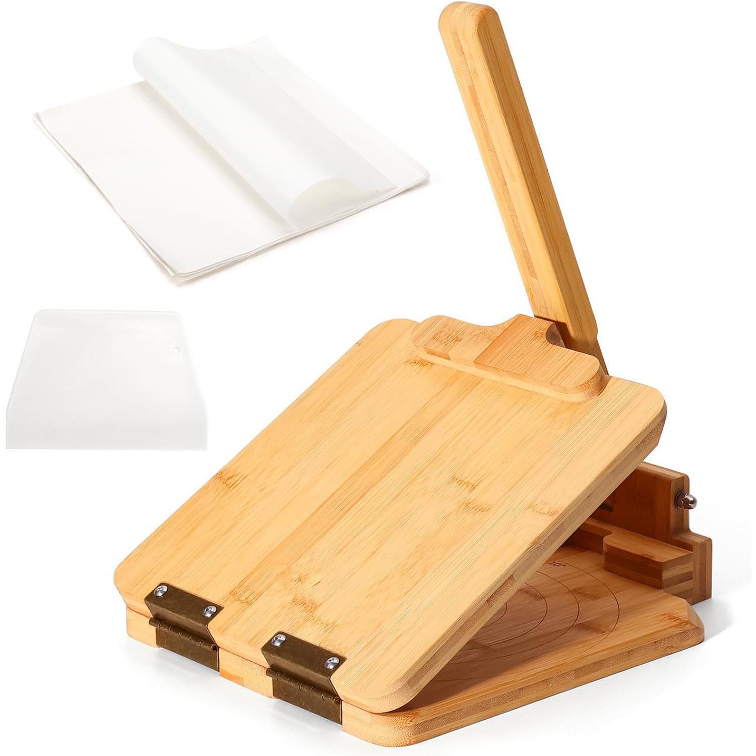 Dumpling Press Set - Presse à tortillas en bambou et