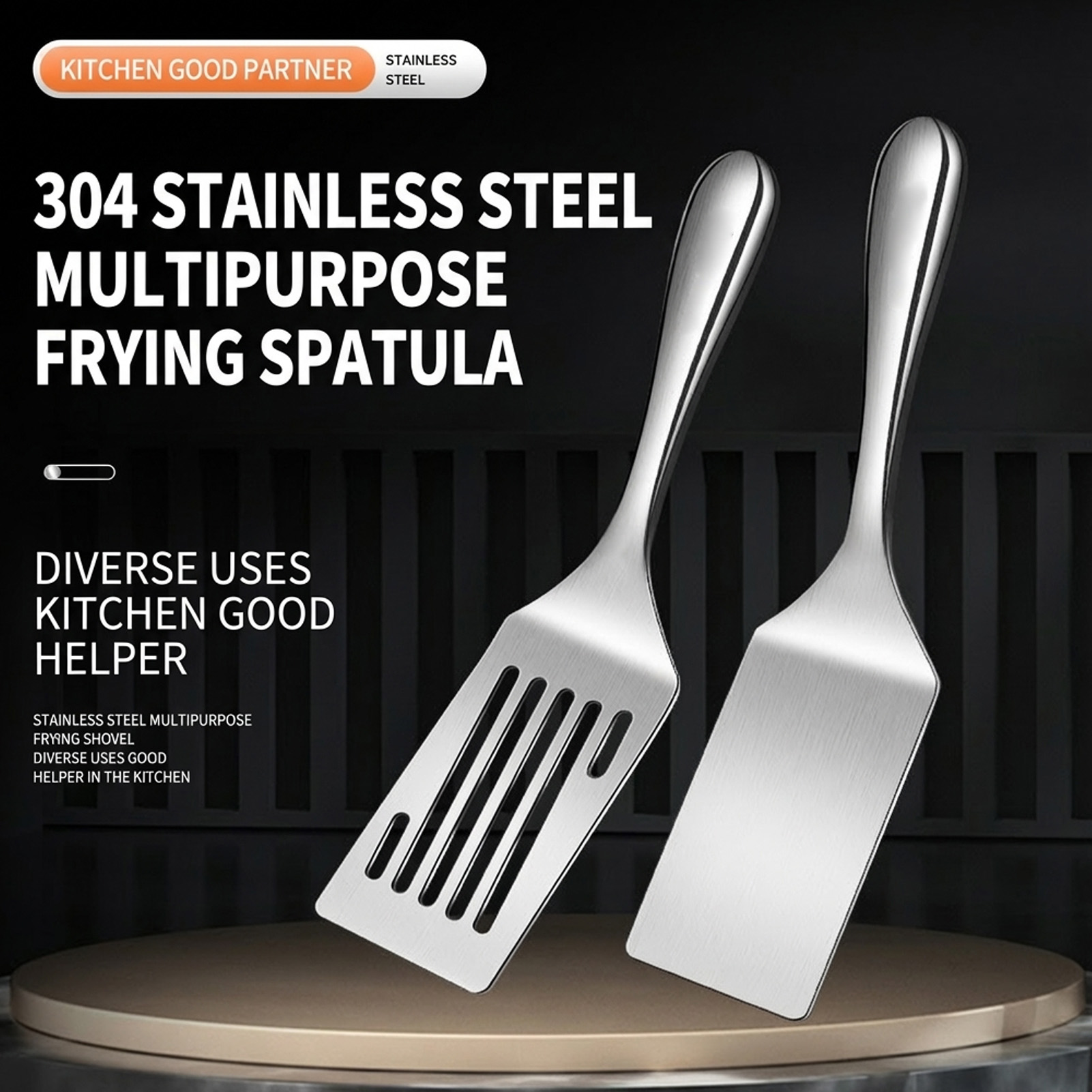 Okonomiyaki Spatula - Spatule en acier inoxydable à manche