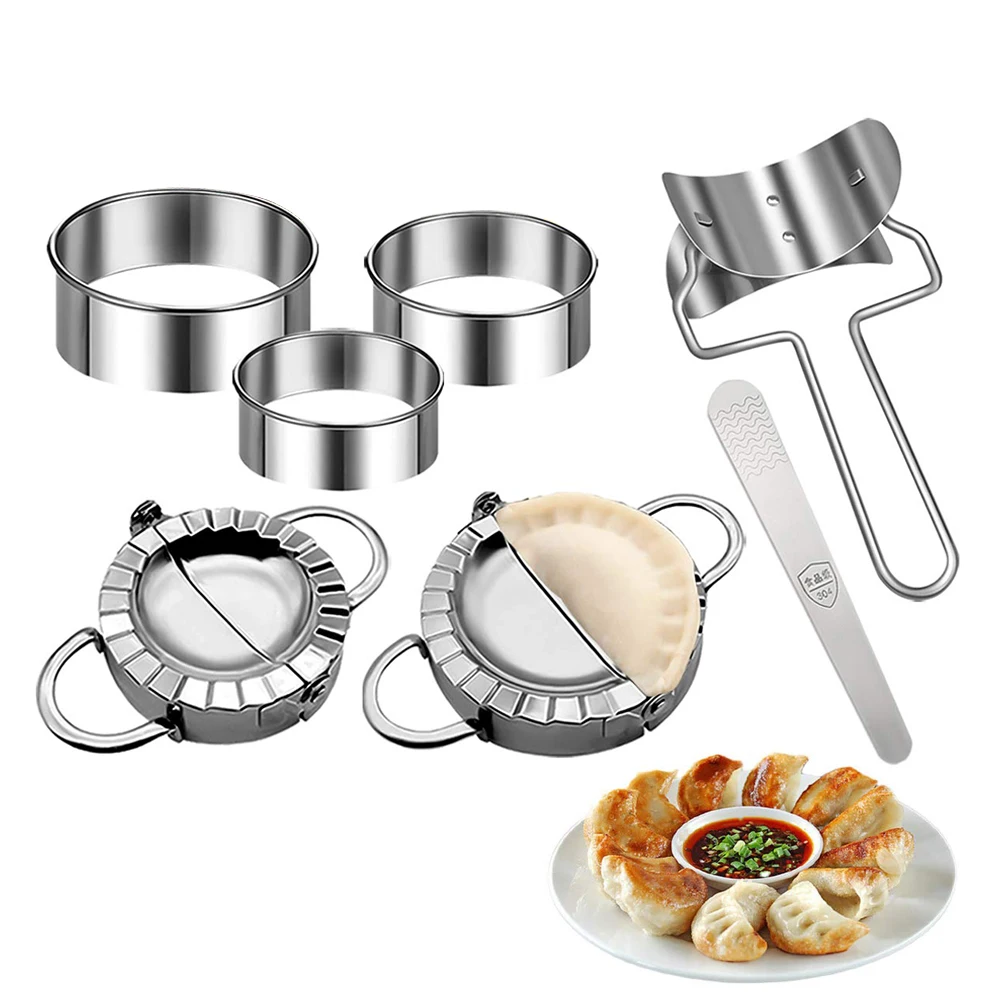 Dumpling Press Set - Moule à boulettes en acier inoxydable,