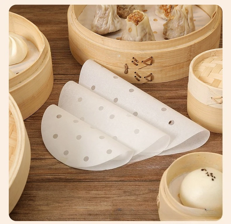 Bao Steamer Bamboo - Papier vapeur jetable de qualité alimentaire,