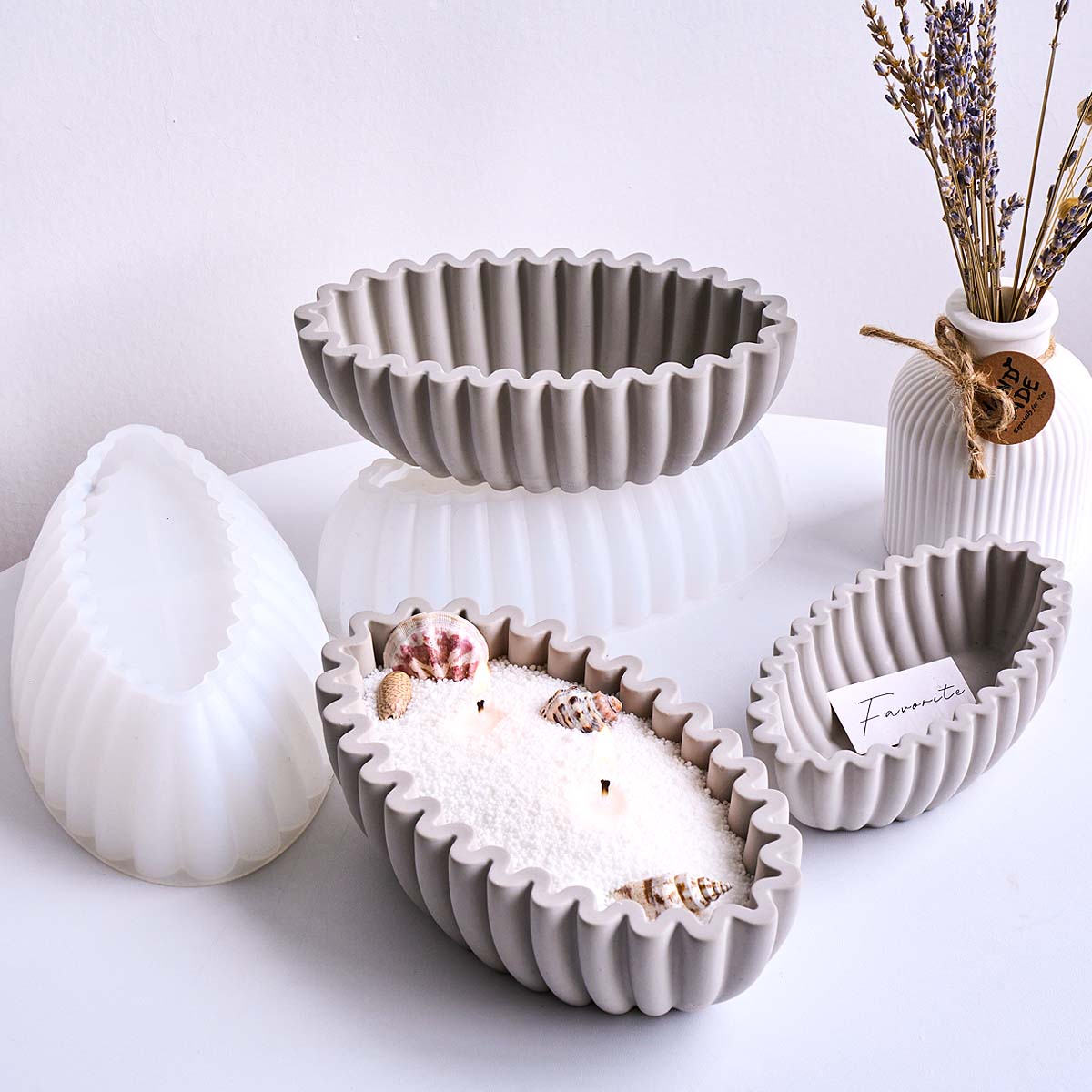 Potsticker Mold - Moule en silicone ovale rayé S/M/L