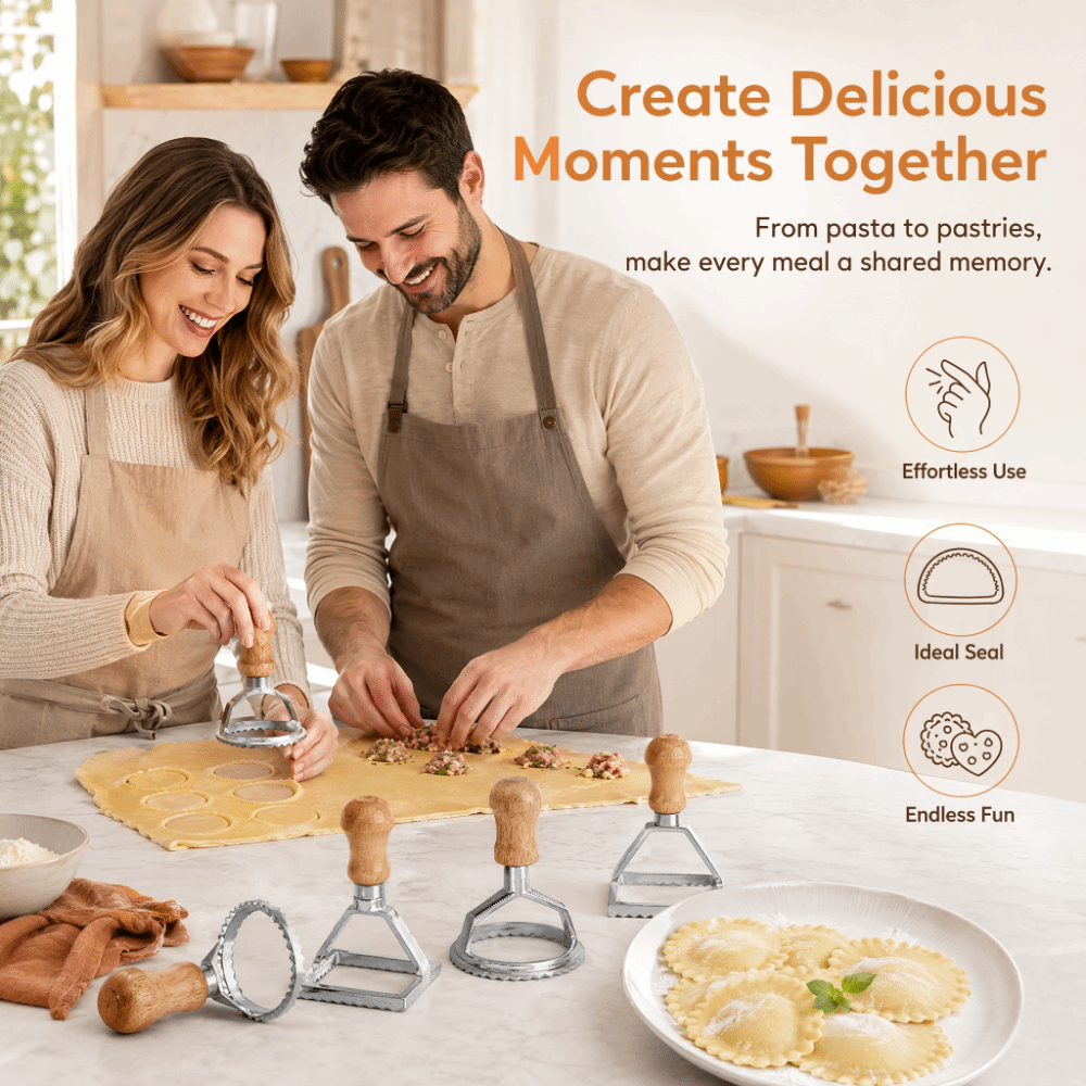 Dumpling Press Set - Lot de 7 emporte-pièces individuels pour
