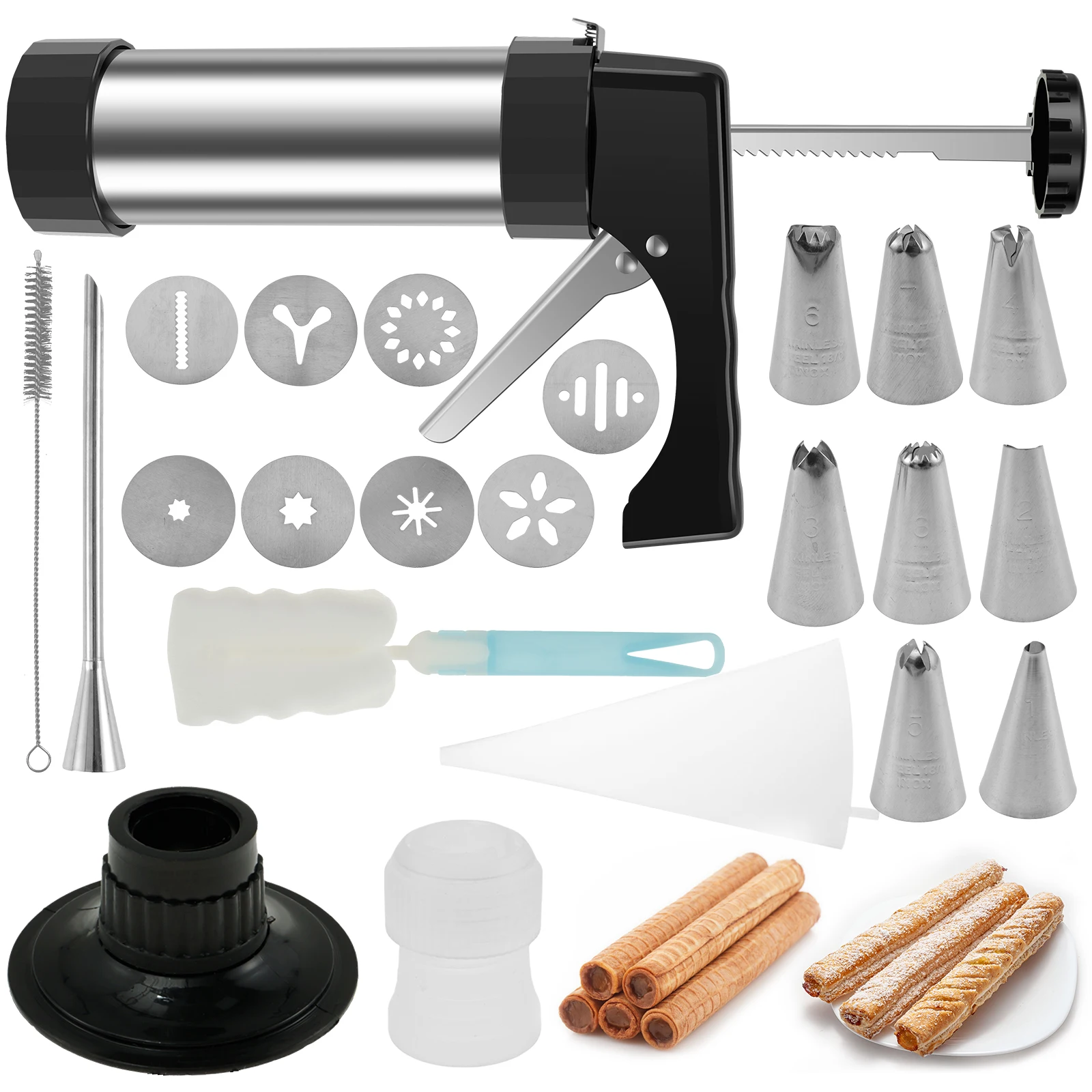 Churros Maker Gun - Machine à Churro en acier inoxydable,