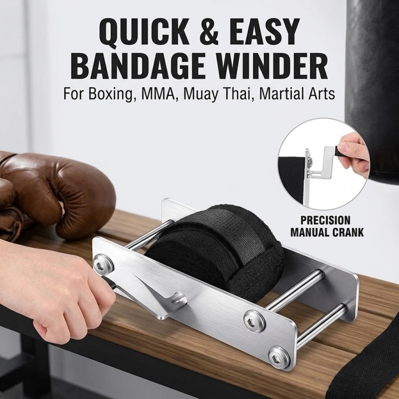 Spring Roll Wrapper - Enrouleur manuel portable pour bandages de