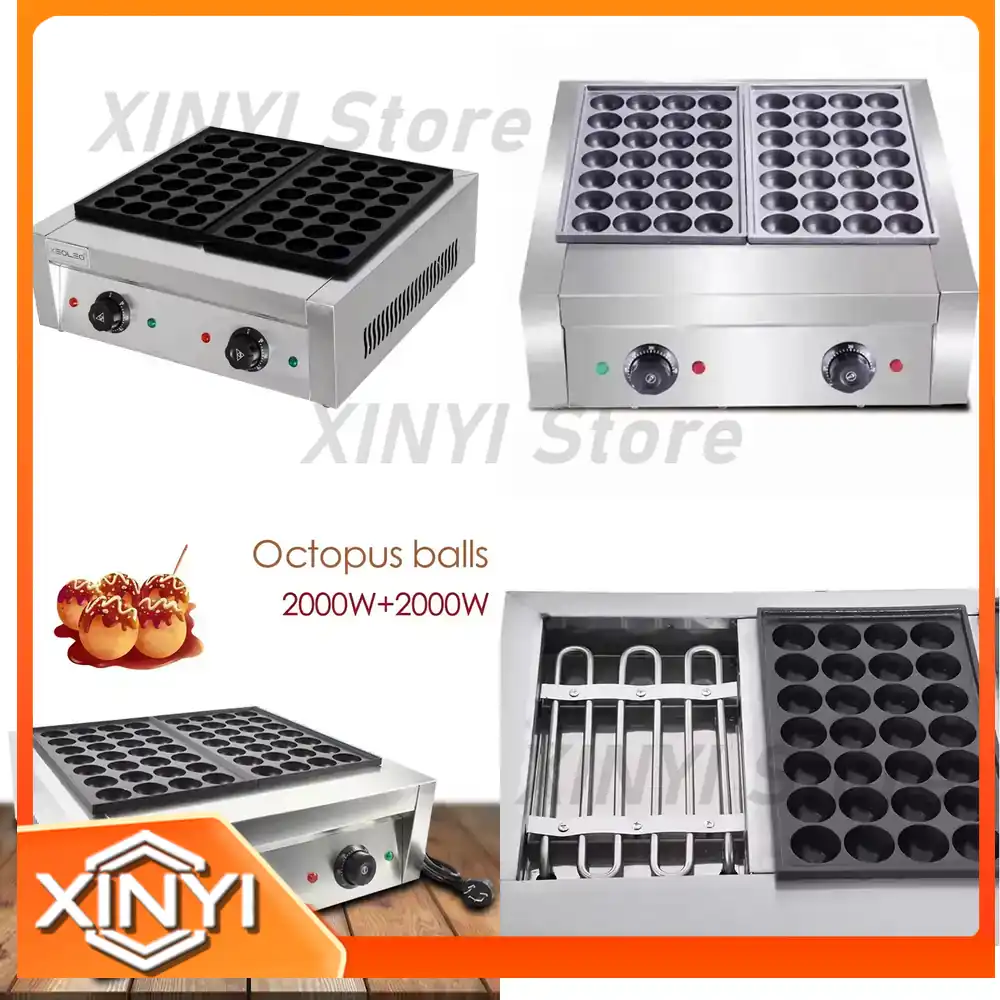 Takoyaki Grill Plate - XEOLEO Machine à Takoyaki Professionnelle Électrique