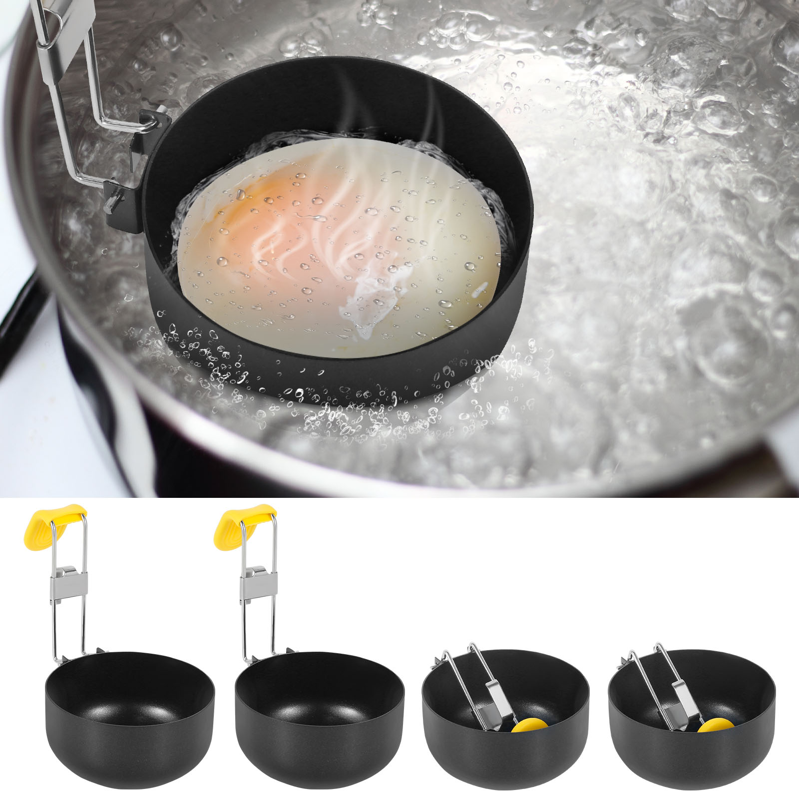 Mini Pancake Griddle - Paquet de 4 bracontres à œufs