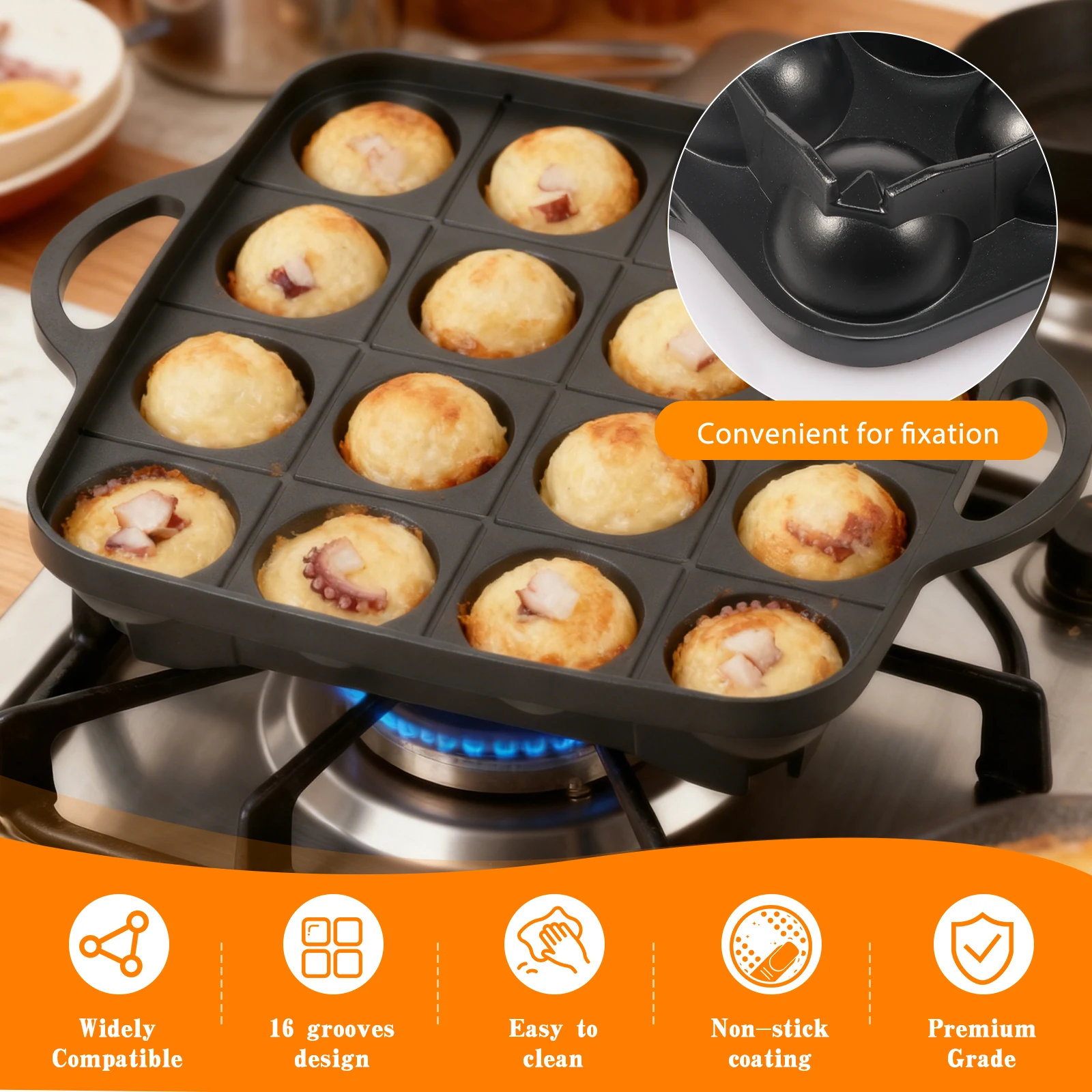 Poêle à takoyaki 16 trous en a - Takoyaki Grill Plate avis et prix