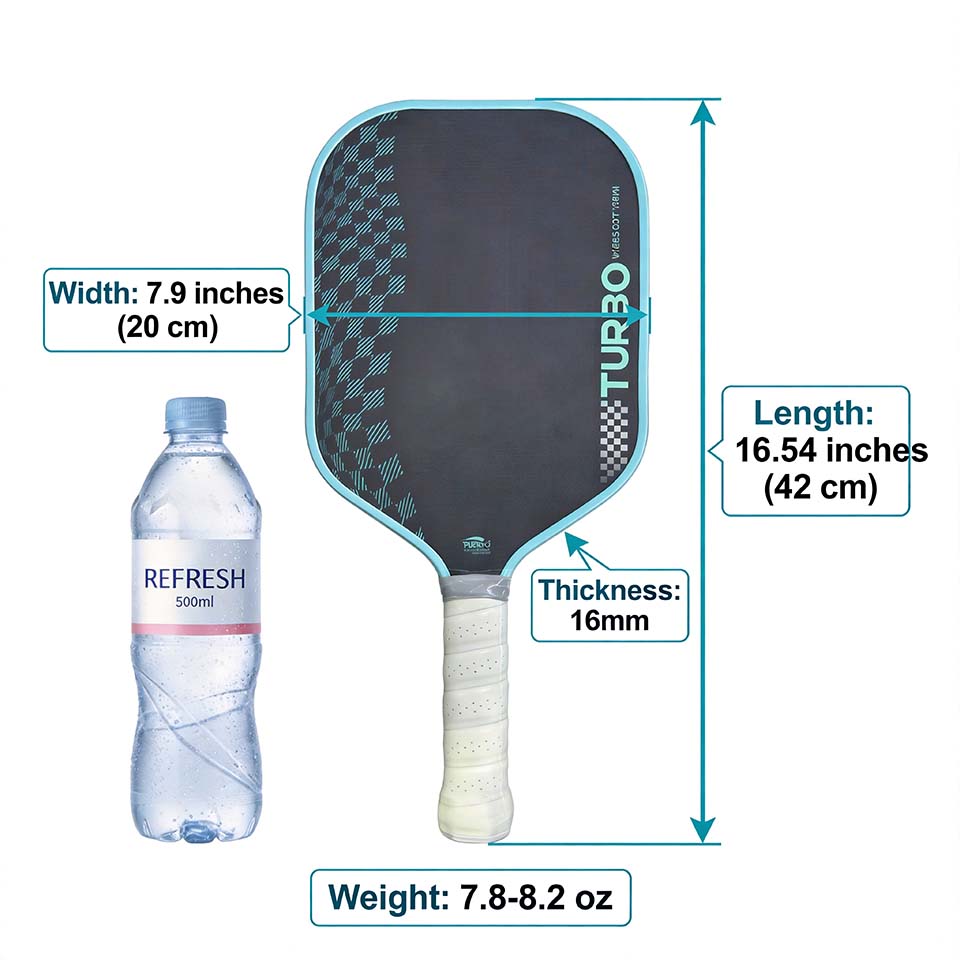 Raquette de pickleball TURBO T - Crepe Pan Carbon avis et prix