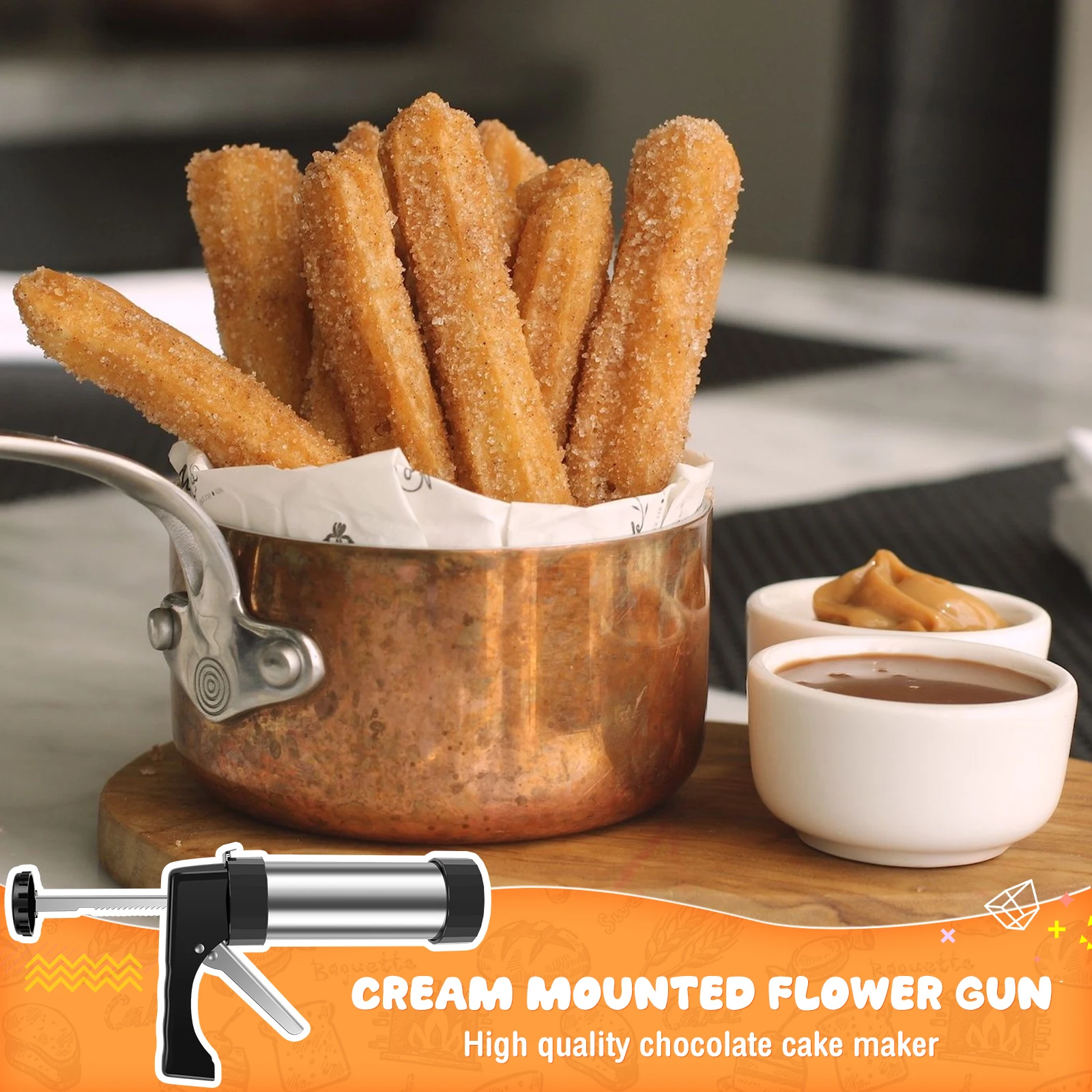 Machine à Churro en acier inox - Churros Maker Gun avis et prix