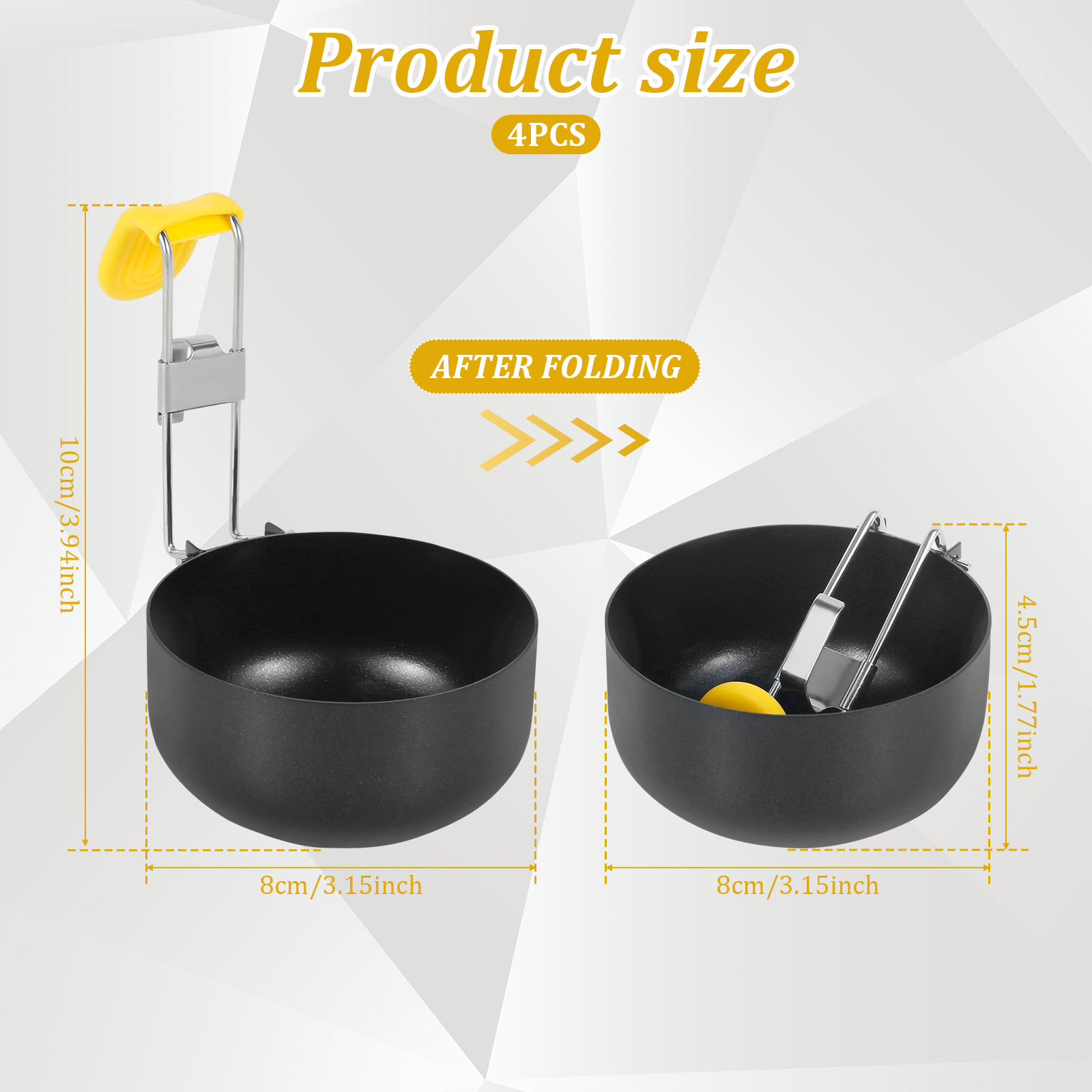 Paquet de 4 bracontres à œufs  - Mini Pancake Griddle avis et prix